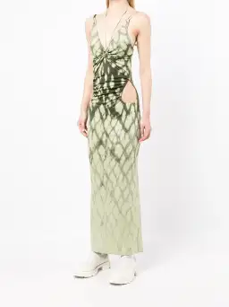 Dion Lee Shibori Gather Link Dress in Moss Size 10 for rent on The Volte - image 3