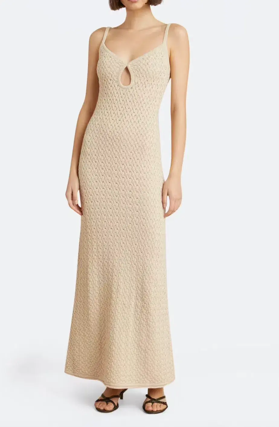 BEC & BRIDGE Effie Knit Key Maxi Dress in Shell Size Large - Image 3