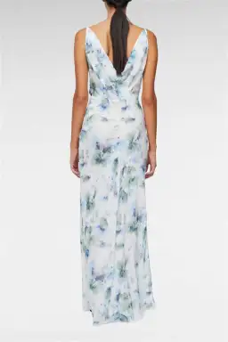 BEC & BRIDGE CORRINE V MAXI DRESS IN WATERCOLOUR FLORAL Size 8 for rent on The Volte - image 6