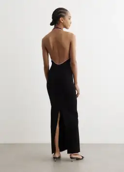 PARIS GEORGIA Black India Maxi Dress In Black/ Pink for rent on The Volte - image 3