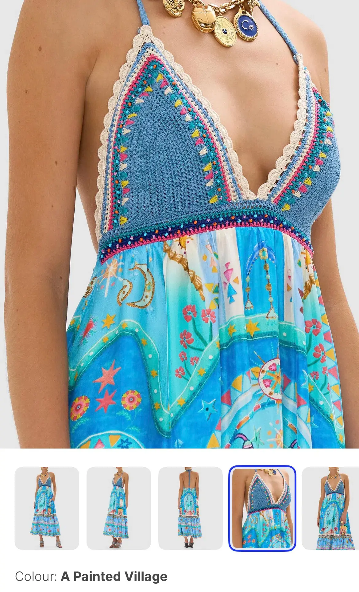 Camilla long dress with crochet bra, size S - Image 4