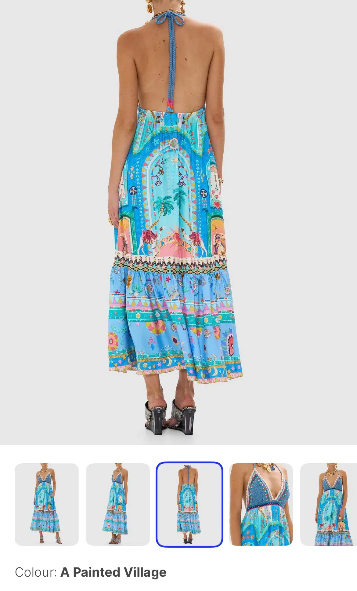 Camilla long dress with crochet bra, size S - Image 3