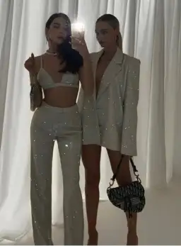 SLA THE LABEL SANTORINI TROUSERS SILVER SIZE S for rent on The Volte - image 4