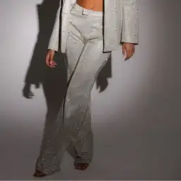 SLA THE LABEL SANTORINI TROUSERS SILVER SIZE S for rent on The Volte - image 3