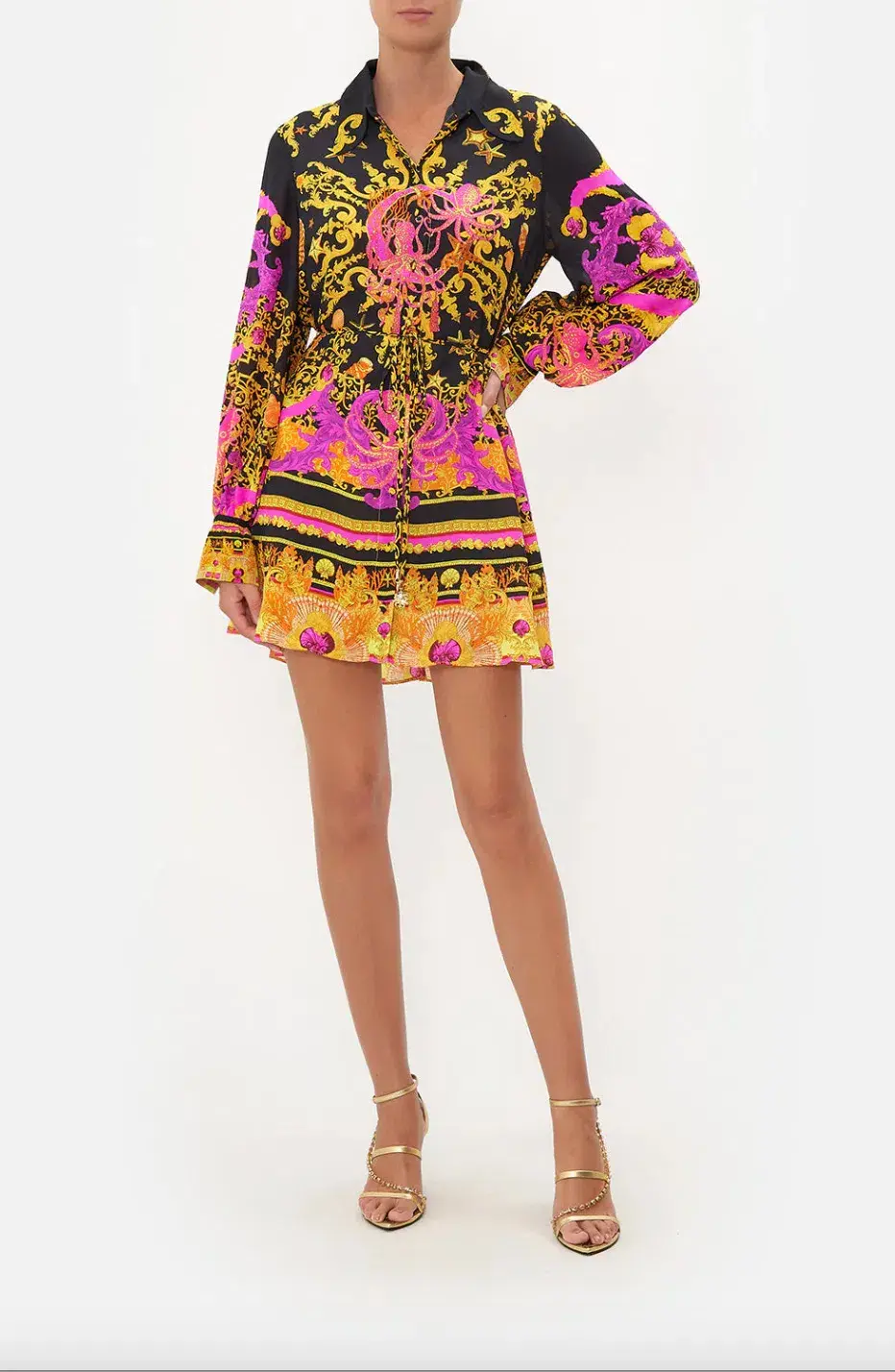 Octopia Shift Shirt Dress - Image 1