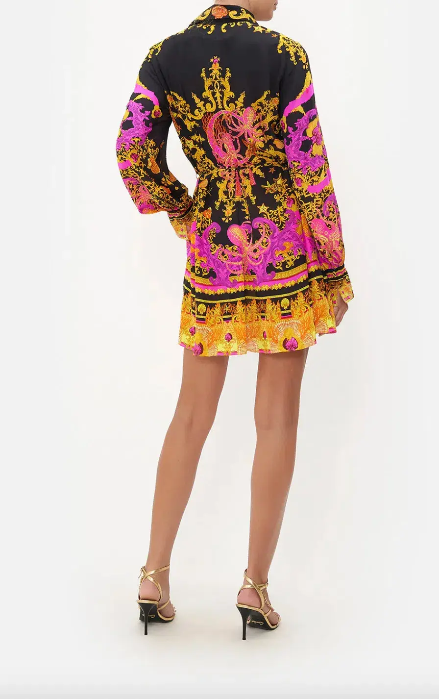 Octopia Shift Shirt Dress - Image 2