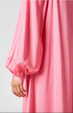 The Textured Satin Trapeze Dress Pink for rent on The Volte - image 3