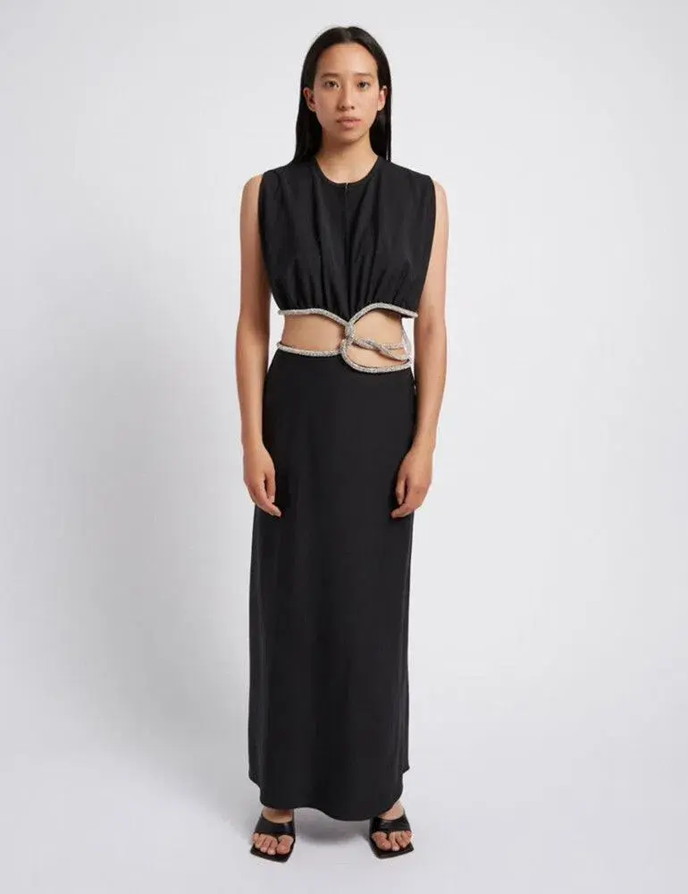 Crystal Interweave Dress Black - Image 1