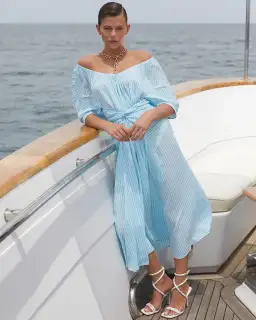 Gingham Skydress Light Blue for rent on The Volte - image 3