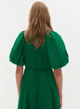 Aje Alma Midi Dress GREEN SAPPHIRE 8 for rent on The Volte - image 3