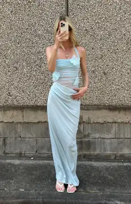 Benni Florence Maxi Dress in Fresh Mint Blue AU 6 for rent on The Volte - image 1