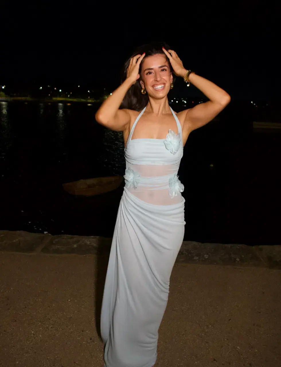 Benni Florence Maxi Dress in Fresh Mint Blue AU 6 for rent on The Volte - main image