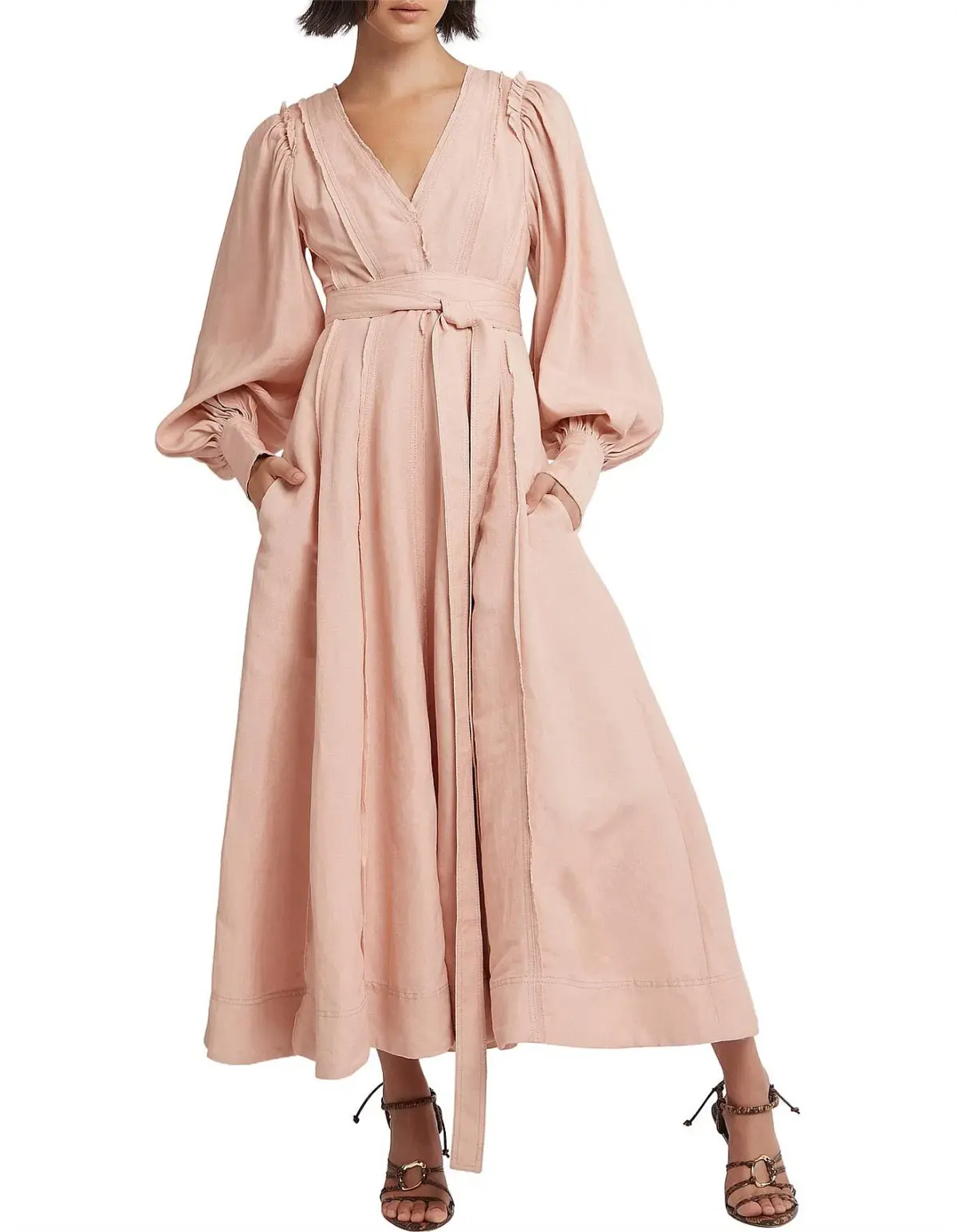 Aje Aurora midi dress - blush - Image 1