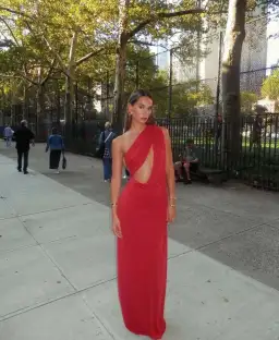 Misha The Solstice Cupro Dress size M / 10 Cherry Red for rent on The Volte - image 1