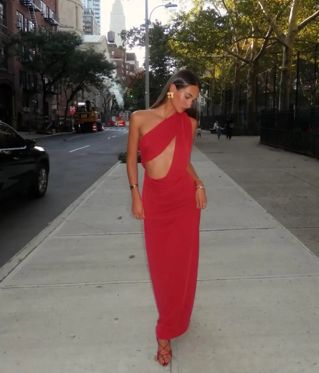 Misha The Solstice Cupro Dress size M / 10 Cherry Red for rent on The Volte - main image