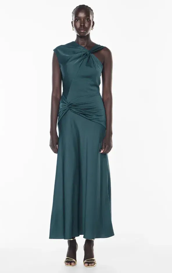 Manning Cartell Your Song Drape Dress Teal Size 14 for rent on The Volte - main image