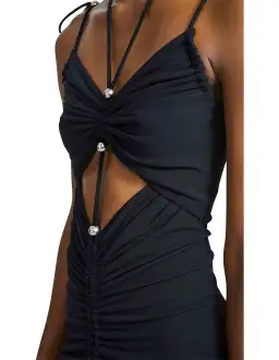 Dion Lee Gathered Butterfly Dress Black for rent on The Volte - image 1