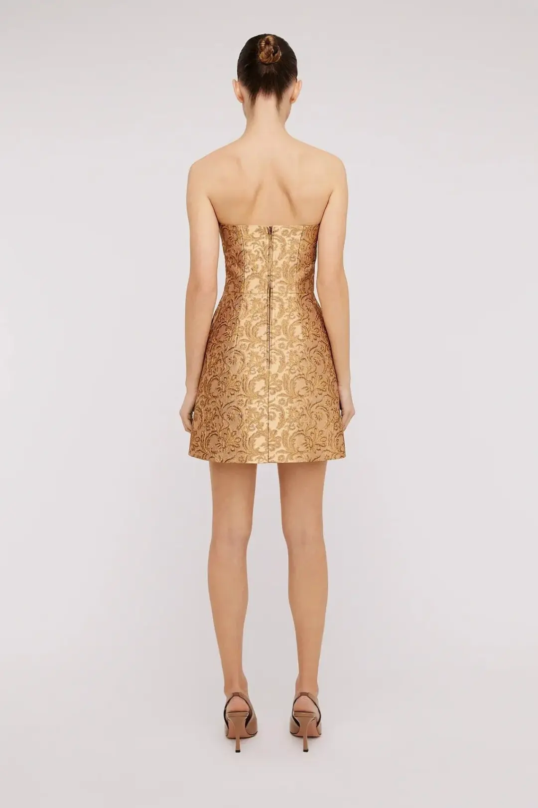 Brocade Dress Gold for rent on The Volte - main image