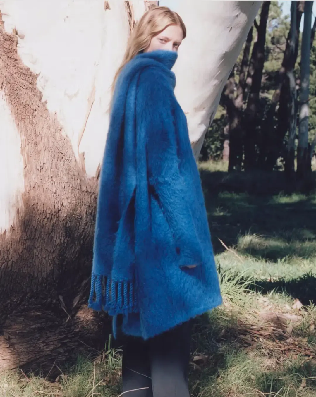 Brushed Mohair Cardigan Blue for rent on The Volte - main image