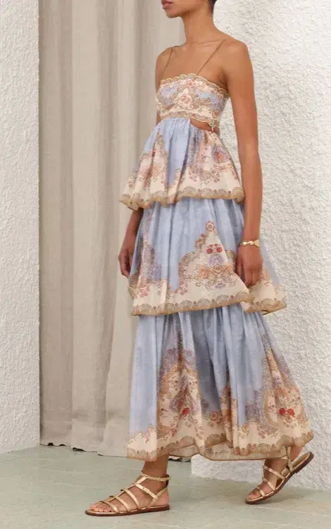 Zimmermann Daylight Tiered Maxi Dress in size 2 (AU8-10) for rent on The Volte - main image