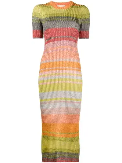 Zimmermann Brightside Knit Shirtdress in Sunset Ombre size 8/10 for rent on The Volte - main image