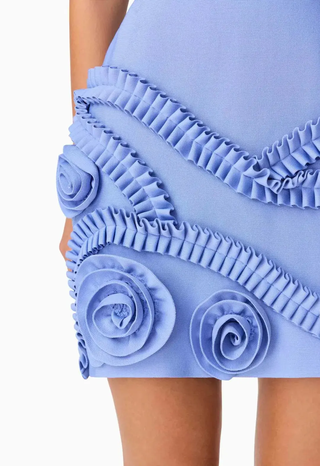 Elliatt Sonya Tulip Mini Dress Blue Size Small for rent on The Volte - main image