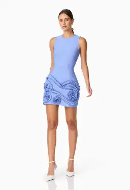 Elliatt Sonya Tulip Mini Dress Blue Size Small for rent on The Volte - image 1
