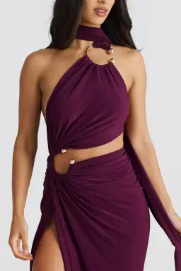 Zahra Mulberry Dress for rent on The Volte - image 2