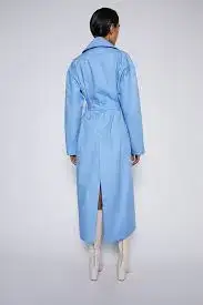 Blue Double Cotton Trench Coat With Belt for rent on The Volte - image 2
