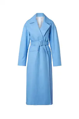 Blue Double Cotton Trench Coat With Belt for rent on The Volte - image 3