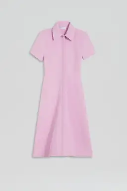 Crepe Knit Zip Dress Light Pink for rent on The Volte - image 3