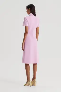 Crepe Knit Zip Dress Light Pink for rent on The Volte - image 2
