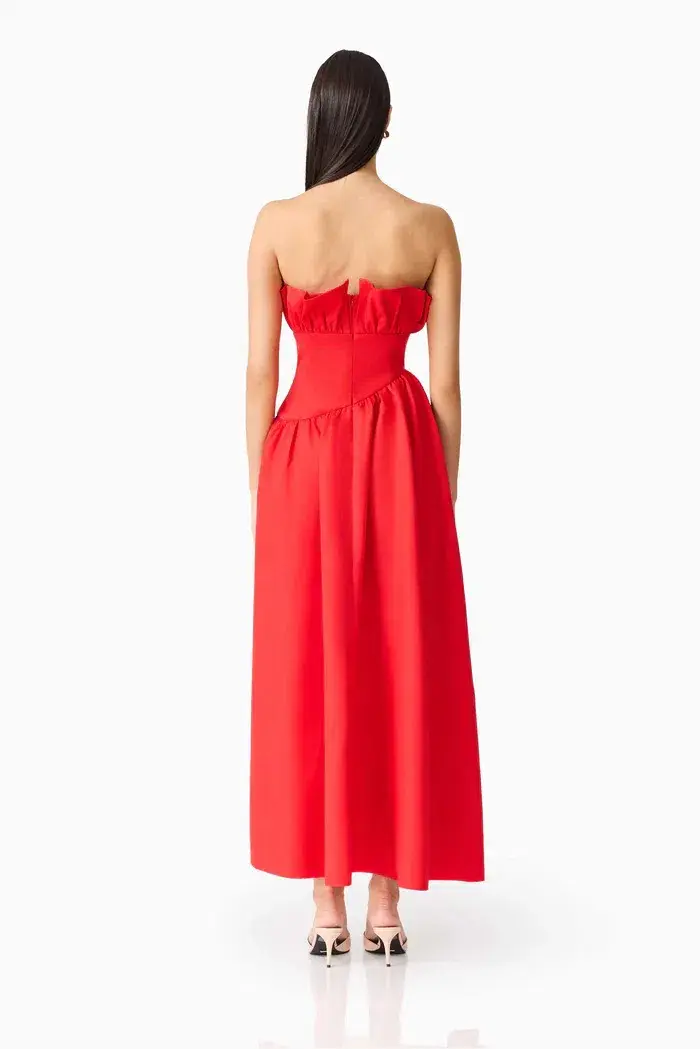 ELLIATT LAUREL SLEEVELESS MAXI DRESS IN RED SIZE 8 for rent on The Volte - main image