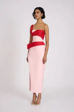 Eliya The Label Cartia Midi Dress Pink/Red Size 8 for rent on The Volte - image 5