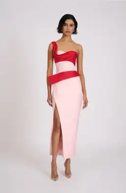 Eliya The Label Cartia Midi Dress Pink/Red Size 8 for rent on The Volte - image 3