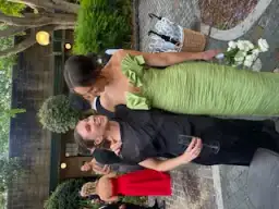 Rachel Gilbert Jensen Gown Pistachio - size 8 for rent on The Volte - image 3