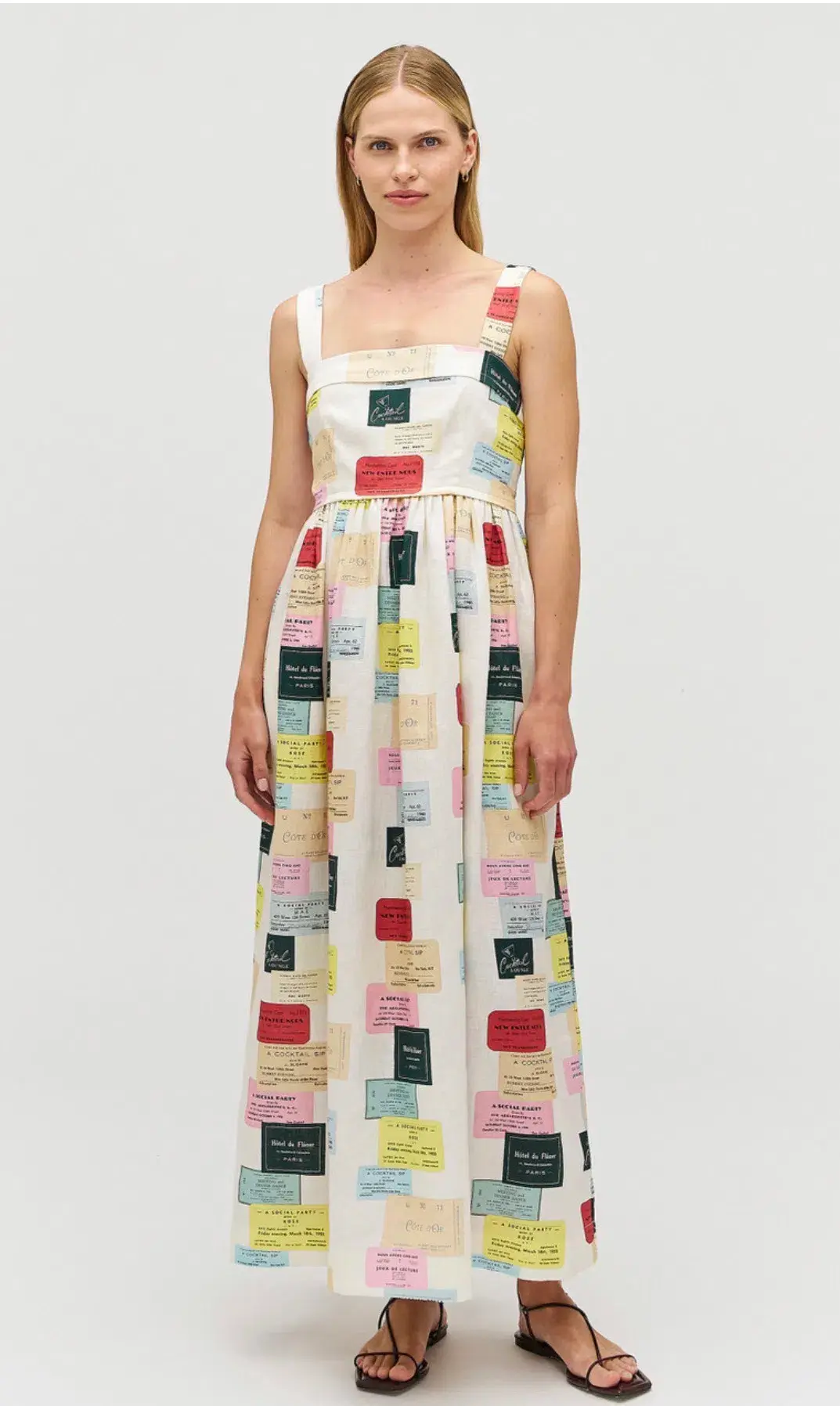 Oroton Invitation Print Sun Dress Sz z8 - Image 1