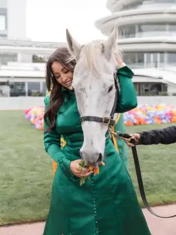 Corset Midi Dress Green for rent on The Volte - image 2