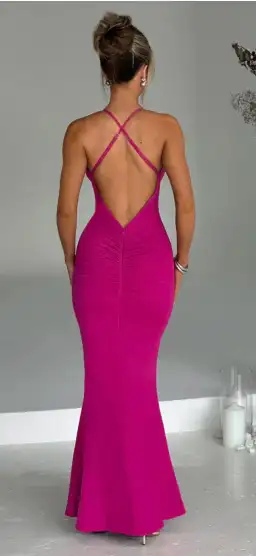 Constantina Maxi Dress Hot Pink for rent on The Volte - image 2