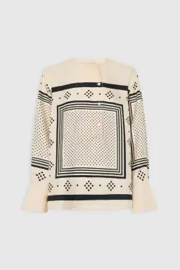 SPOT SCARF PRINT BLOUSE for rent on The Volte - image 6