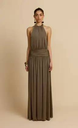 Arcina Ori Santina Maxi Dress Khaki Size XS AU 6 for rent on The Volte - image 1
