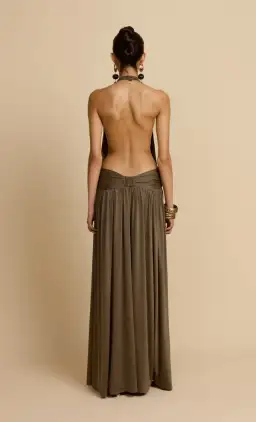 Arcina Ori Santina Maxi Dress Khaki Size XS AU 6 for rent on The Volte - image 2
