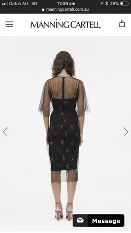 Manning Cartell Blitz Glitz Dress Black Size 8 for rent on The Volte - image 2