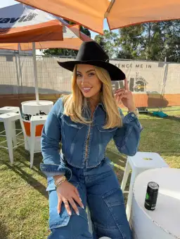 Denim Corset Top And Pant Set for rent on The Volte - image 3