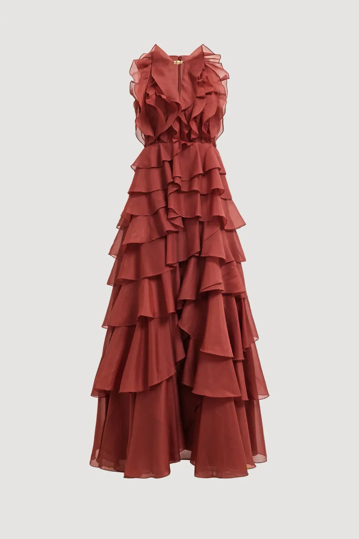 Aje Cleo Gown Size 14 Rust - Image 4