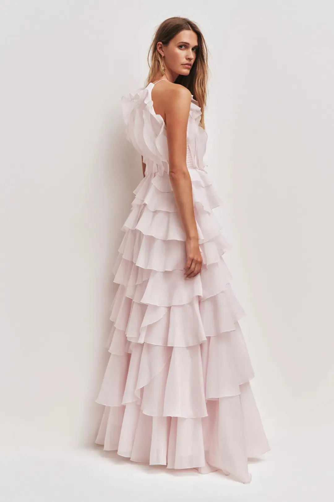 Aje Cleo Gown in Pastel Pink for rent on The Volte - main image