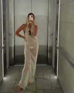 Sir the Label Strobe Halter Dress for rent on The Volte - image 6