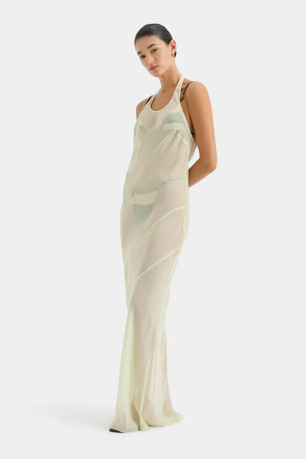 Sir the Label Strobe Halter Dress for rent on The Volte - main image