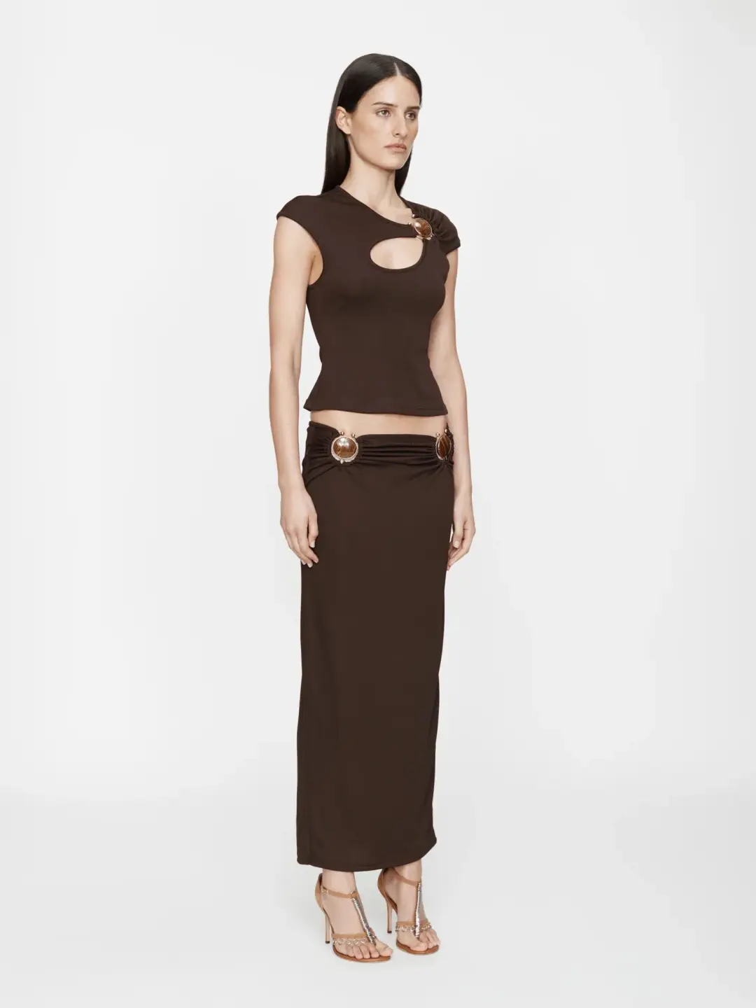 Christopher Esber Mineral Stone Ruched Skirt + Top Set for rent on The Volte - main image