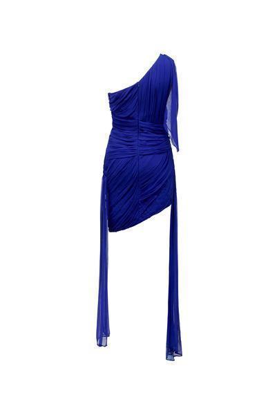 Thurley Crest One Shoulder Dress Royal Blue size 6 for rent on The Volte - main image